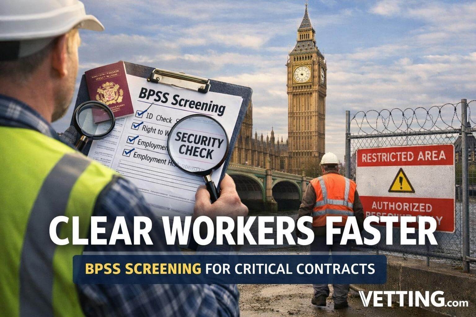 BPSS screening vetting DBS right to work UK contract baseline personnel security screening