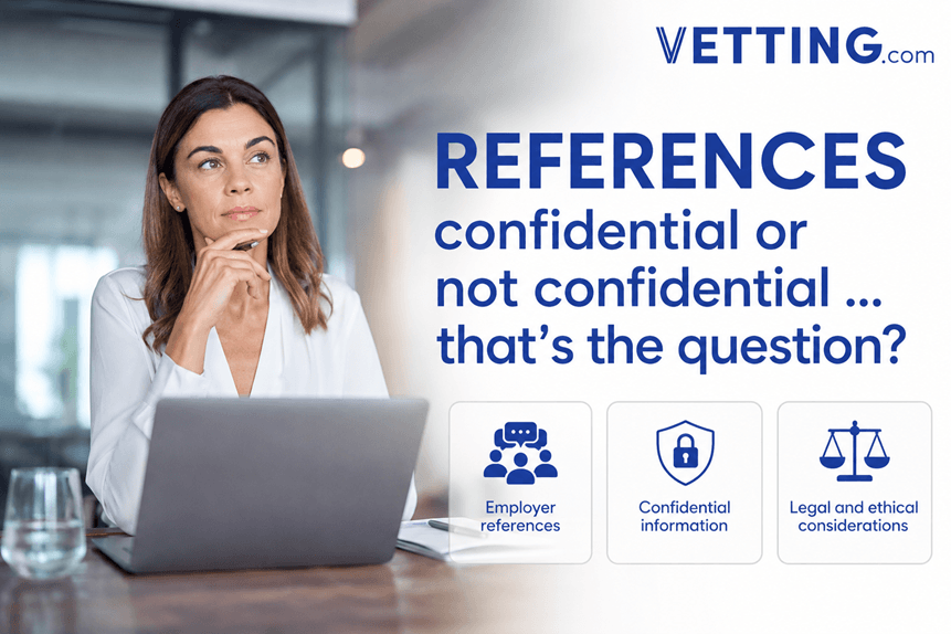 HR professional reviewing confidential employment reference documents under UK GDPR compliance rules