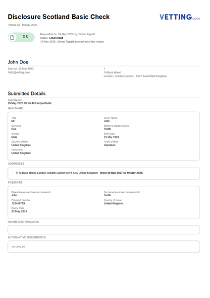 DS Check Sample Report